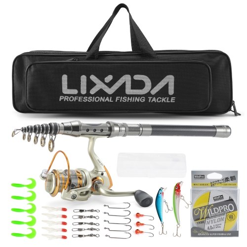 Lixada Telescopic Fishing Rod and Reel Combo