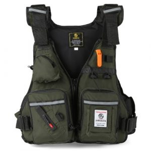 Multi-Pocket Fishing Jacket Vest with Holder